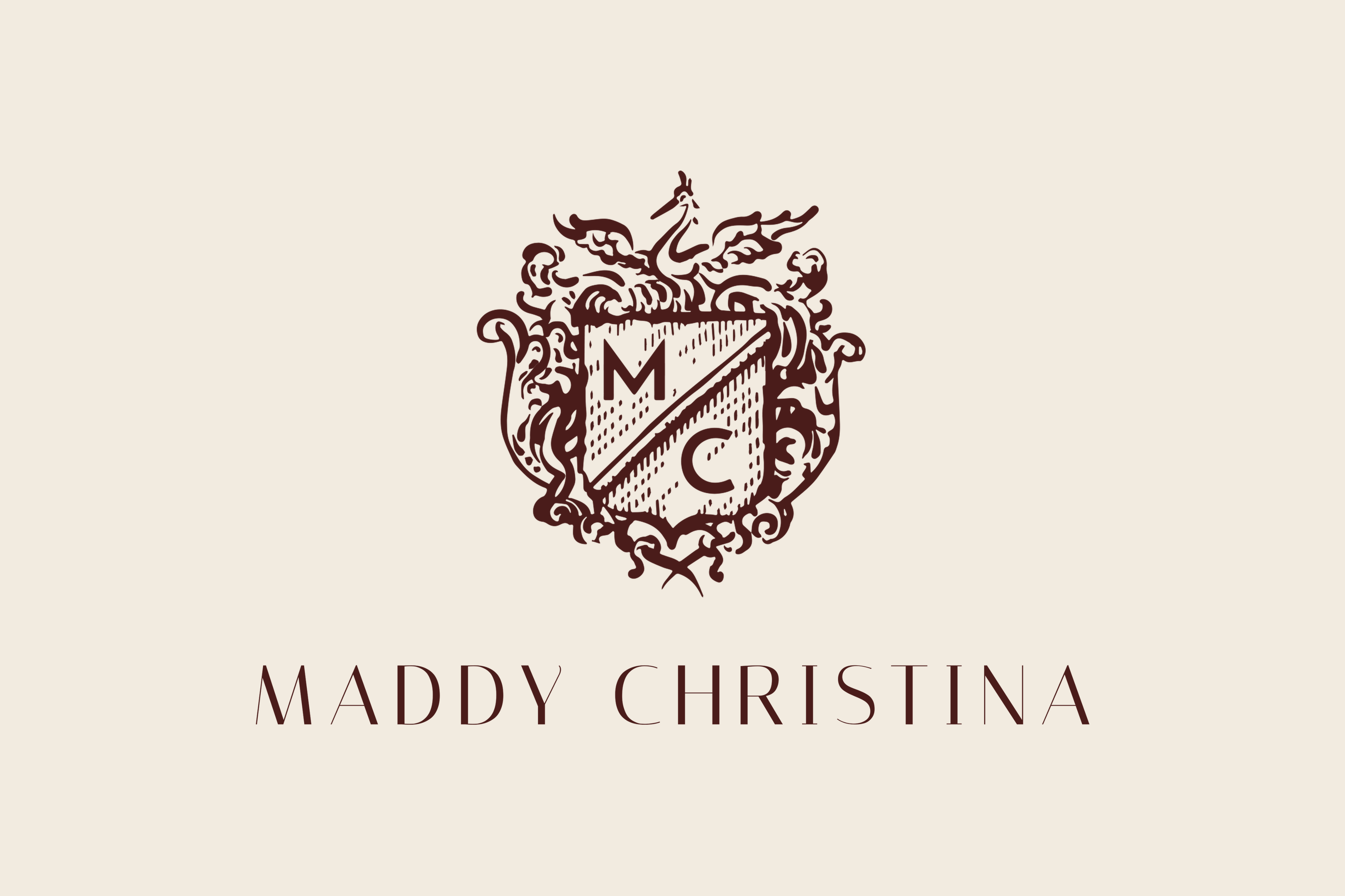 Full logo — Bordeaux on cream · full background